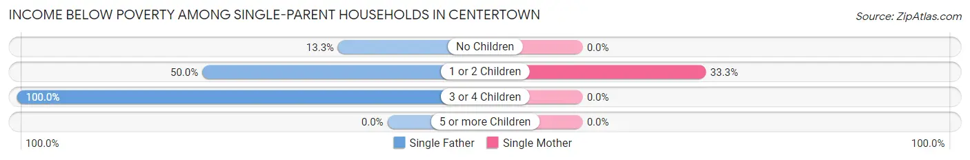 Income Below Poverty Among Single-Parent Households in Centertown