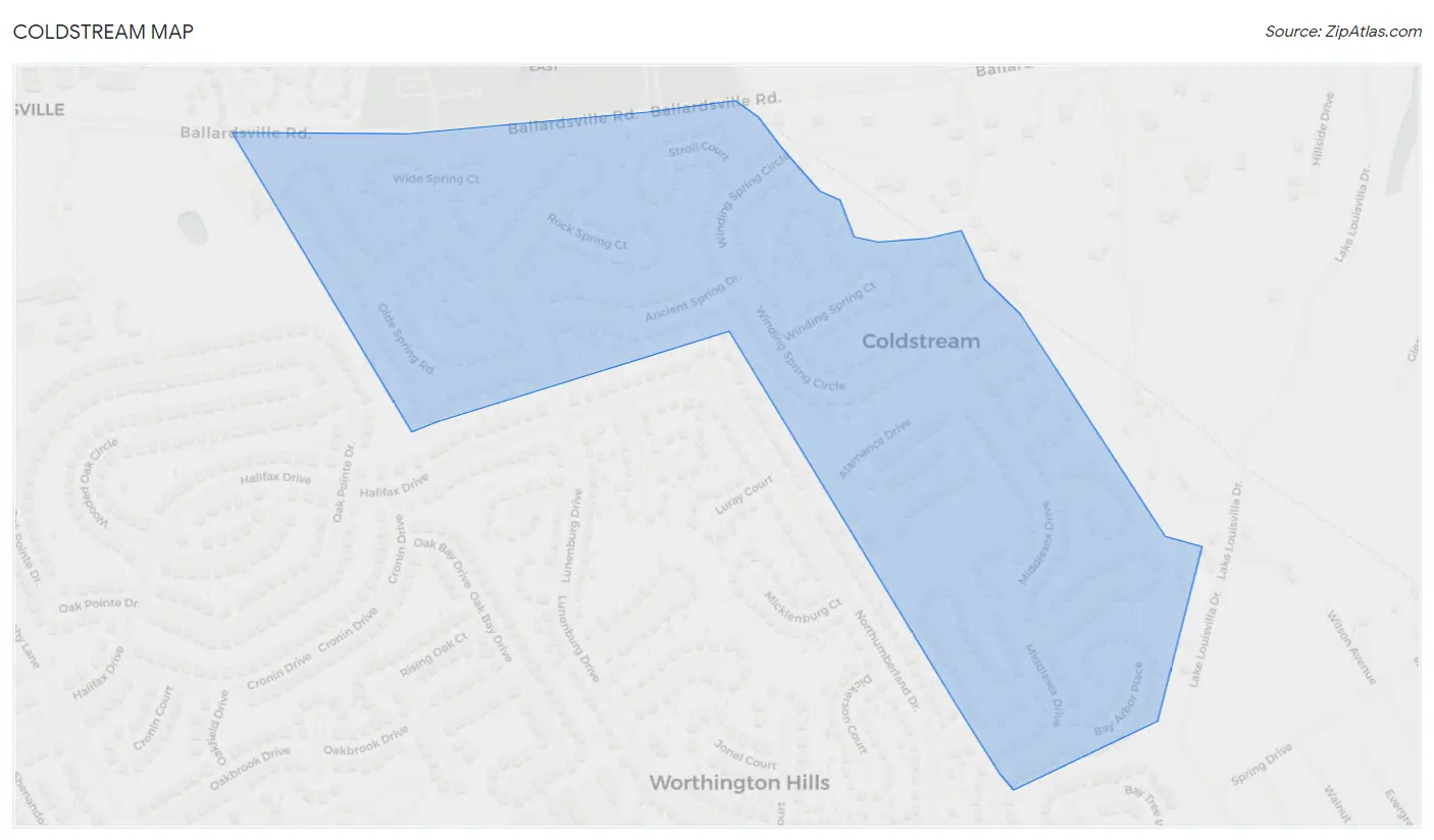 Coldstream Map