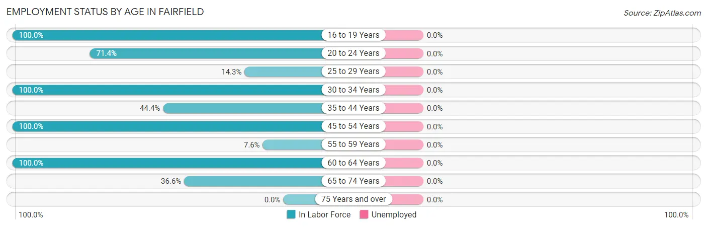 Employment Status by Age in Fairfield