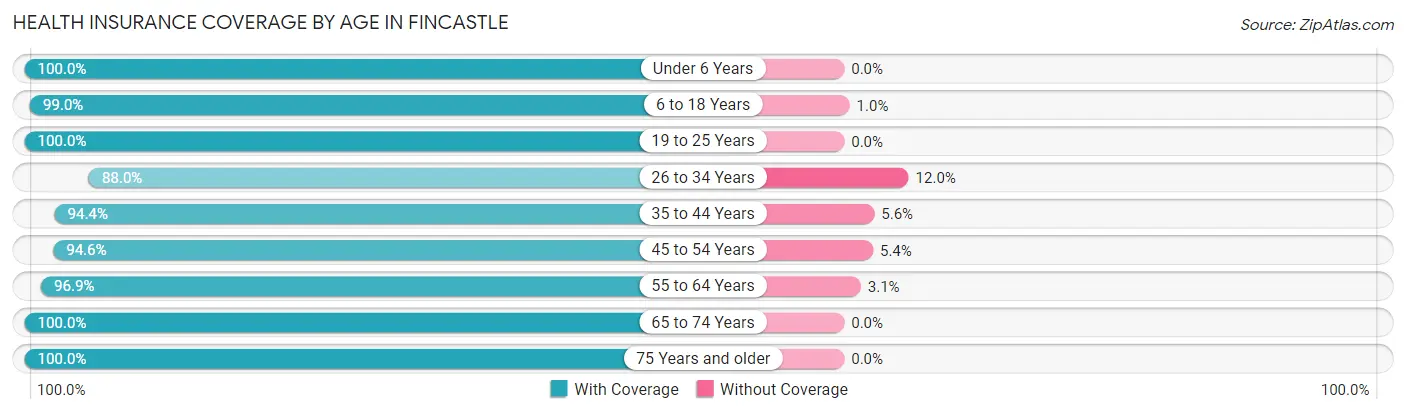 Health Insurance Coverage by Age in Fincastle