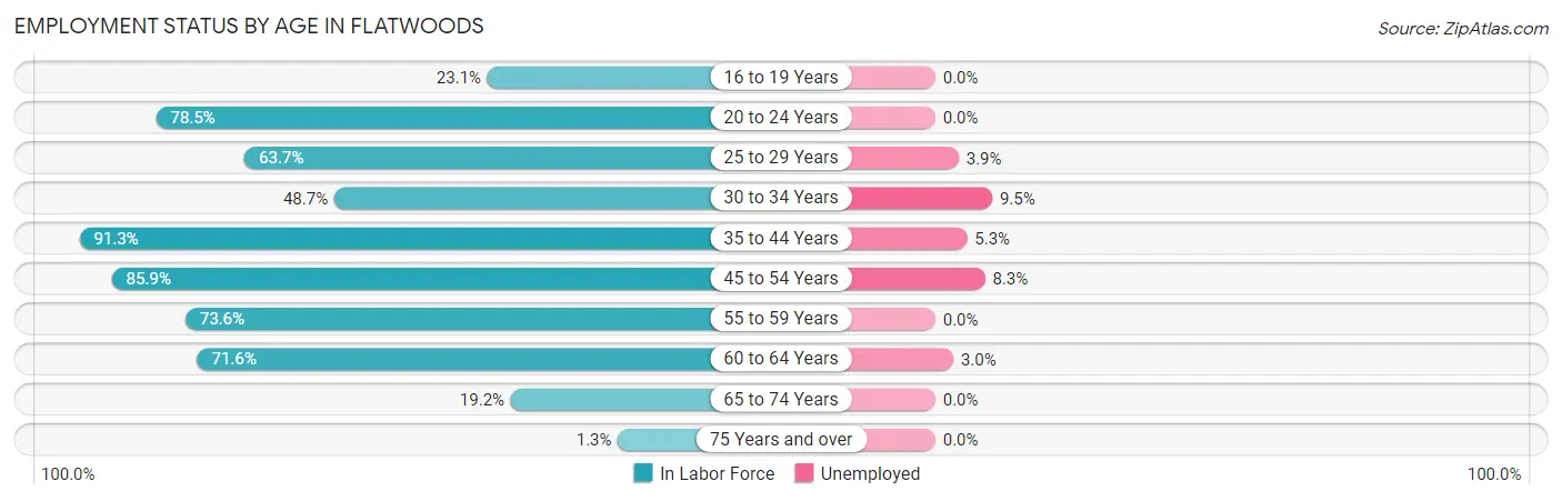 Employment Status by Age in Flatwoods