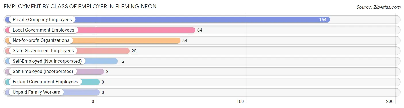 Employment by Class of Employer in Fleming Neon