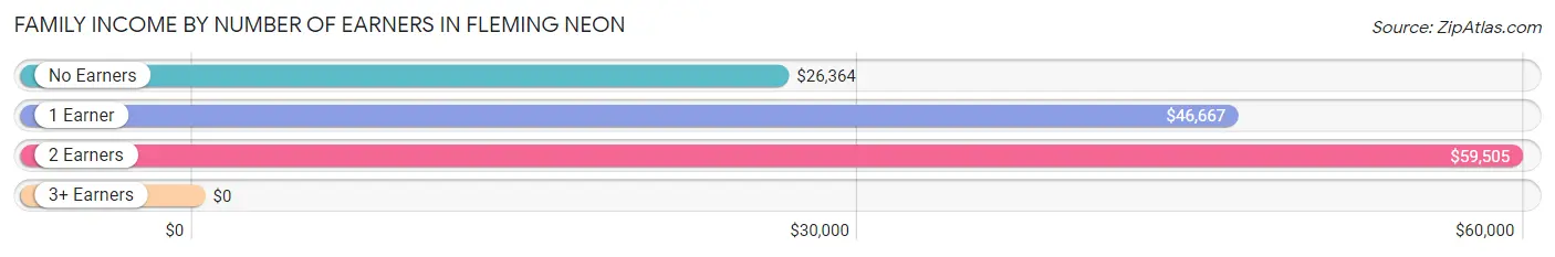 Family Income by Number of Earners in Fleming Neon