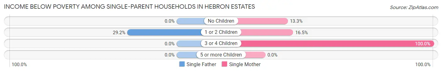 Income Below Poverty Among Single-Parent Households in Hebron Estates