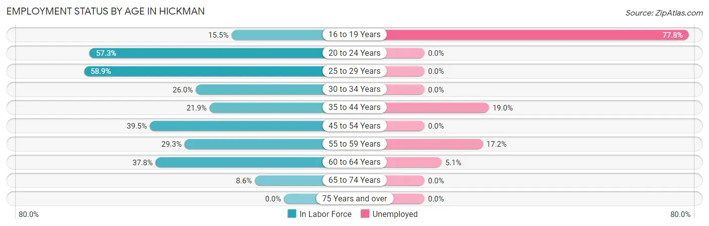 Employment Status by Age in Hickman