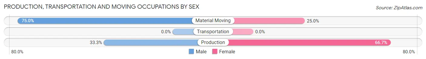 Production, Transportation and Moving Occupations by Sex in Hickory Hill