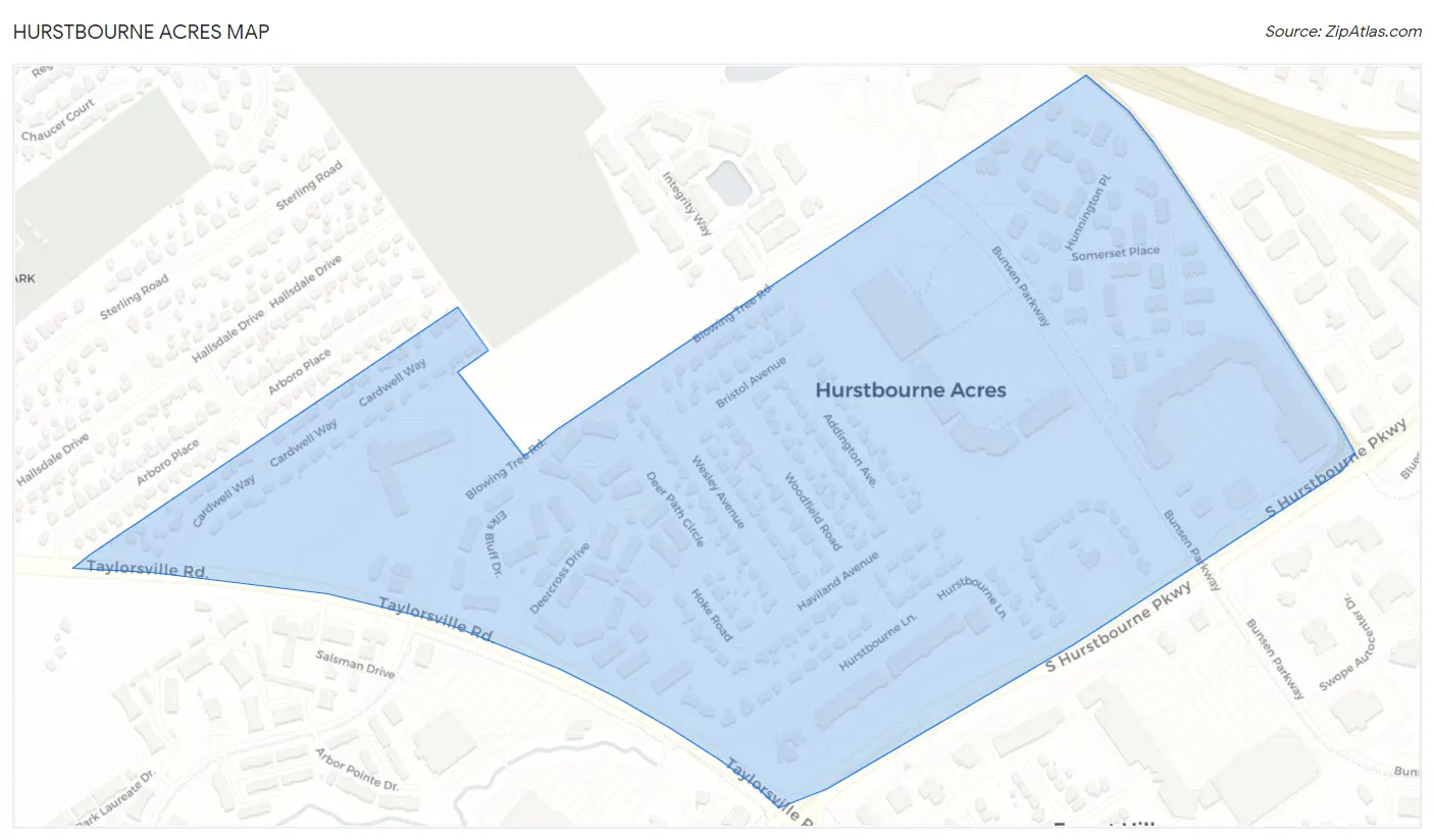 Hurstbourne Acres Map