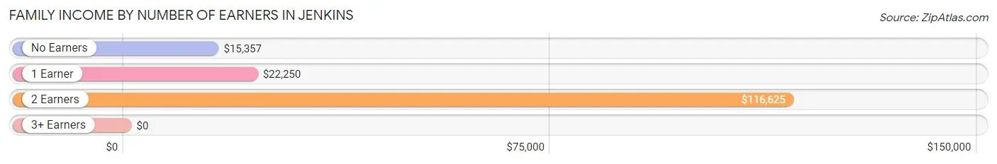 Family Income by Number of Earners in Jenkins