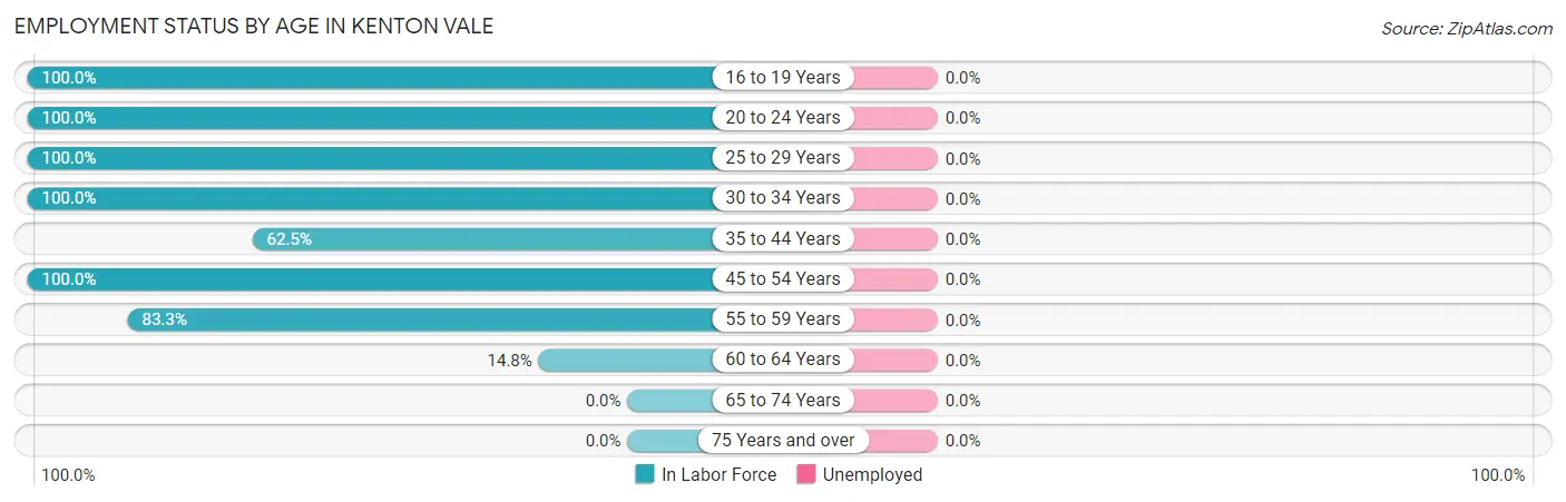 Employment Status by Age in Kenton Vale