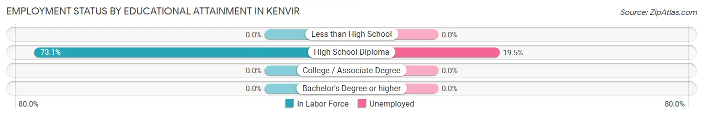 Employment Status by Educational Attainment in Kenvir