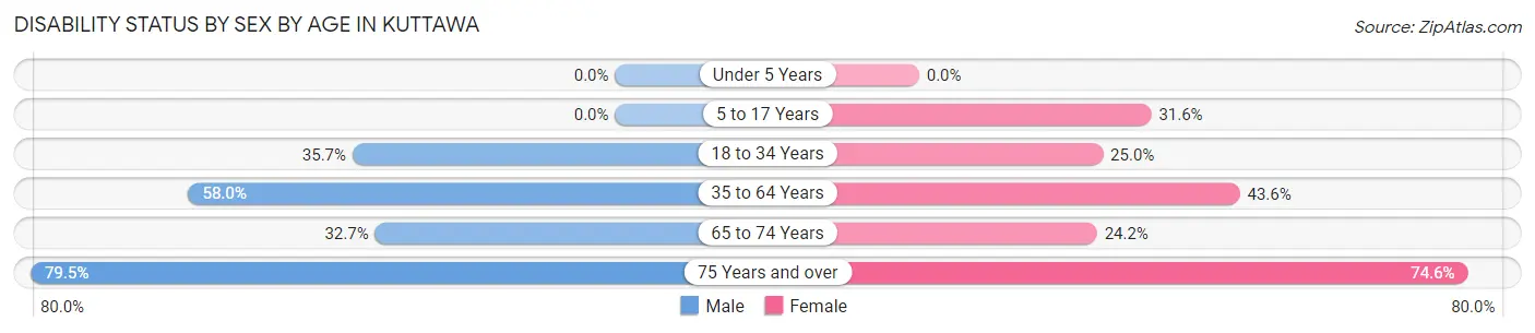 Disability Status by Sex by Age in Kuttawa