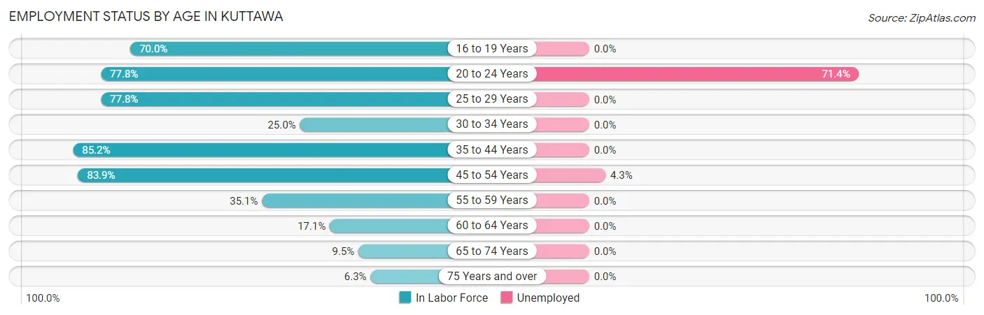 Employment Status by Age in Kuttawa