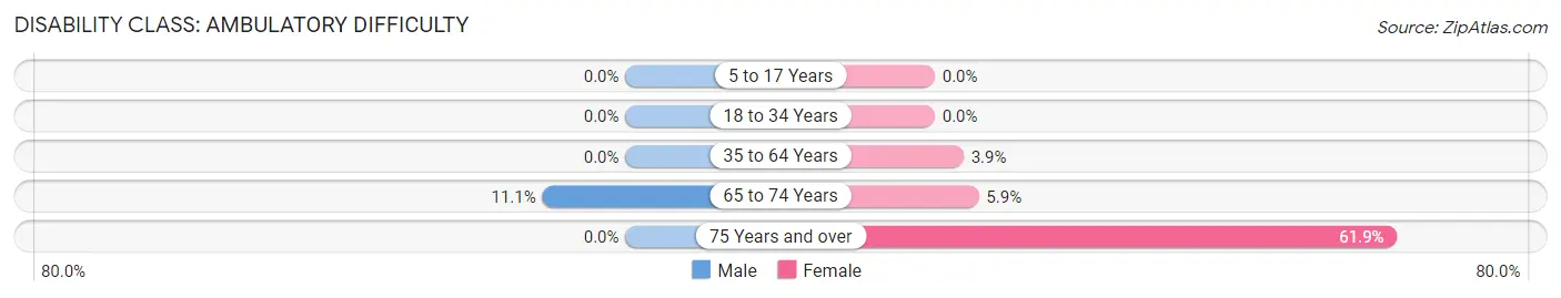 Disability in Lakeview Heights: <span>Ambulatory Difficulty</span>