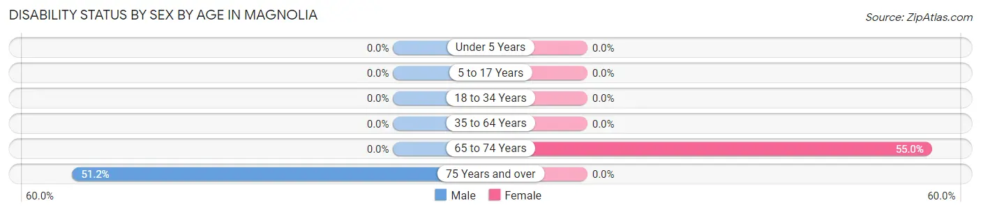Disability Status by Sex by Age in Magnolia