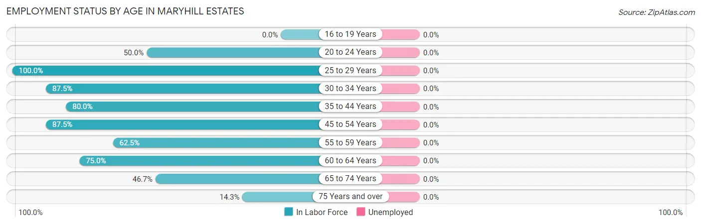 Employment Status by Age in Maryhill Estates