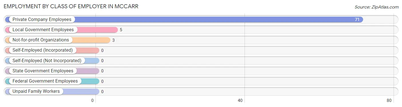 Employment by Class of Employer in McCarr