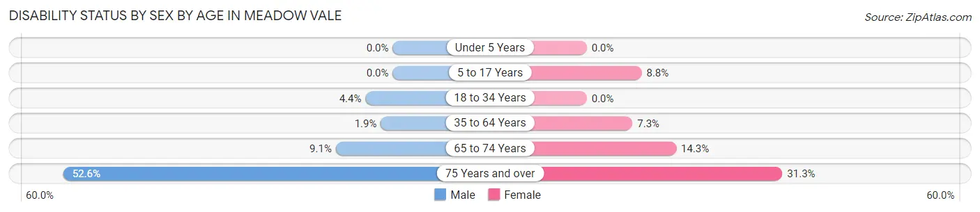 Disability Status by Sex by Age in Meadow Vale