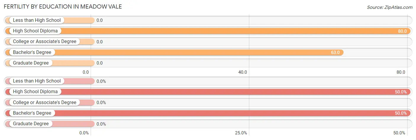 Female Fertility by Education Attainment in Meadow Vale