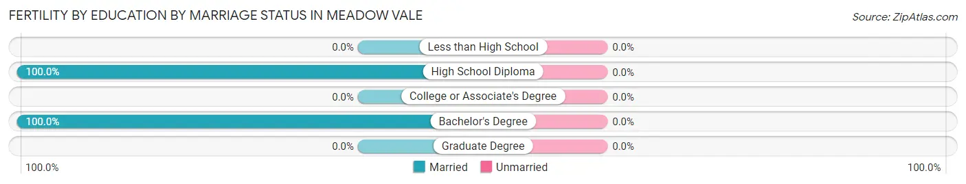 Female Fertility by Education by Marriage Status in Meadow Vale