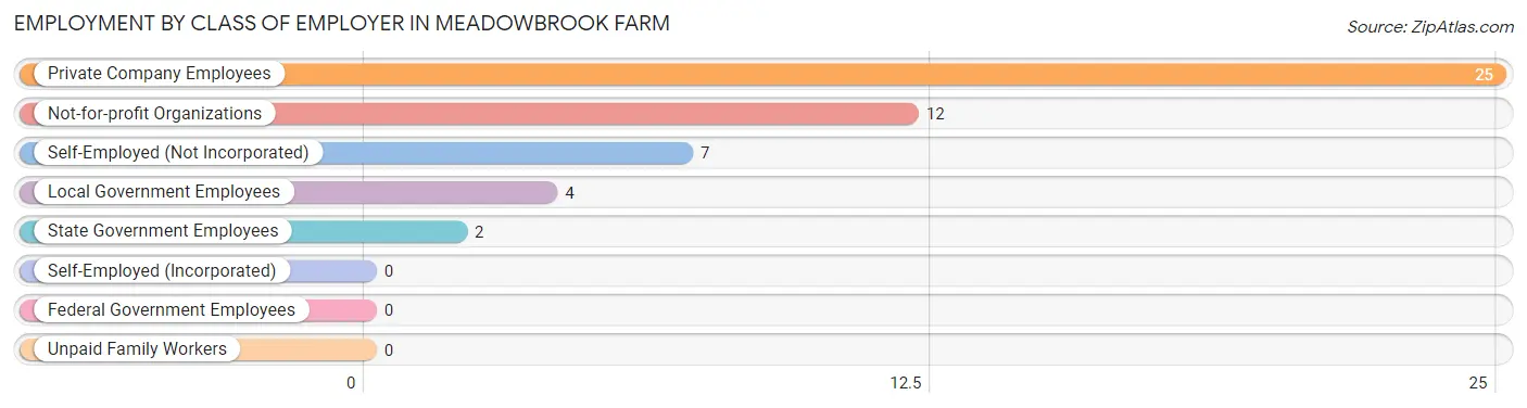 Employment by Class of Employer in Meadowbrook Farm