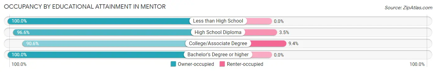 Occupancy by Educational Attainment in Mentor