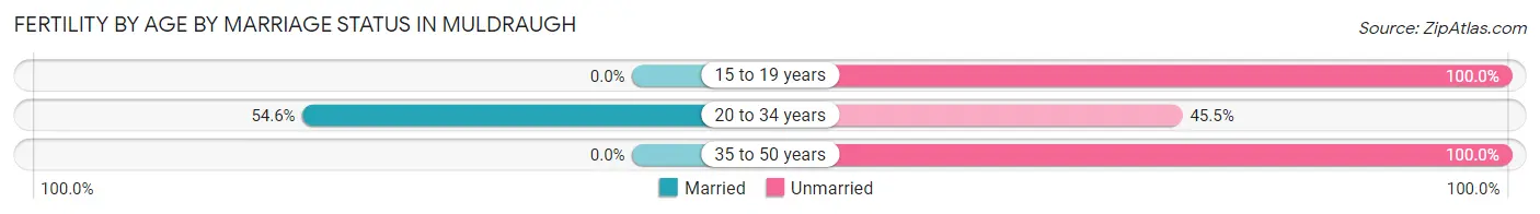 Female Fertility by Age by Marriage Status in Muldraugh