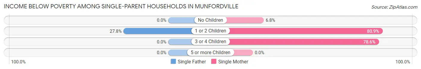 Income Below Poverty Among Single-Parent Households in Munfordville