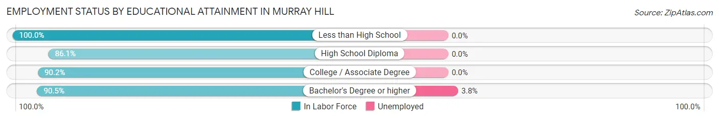 Employment Status by Educational Attainment in Murray Hill