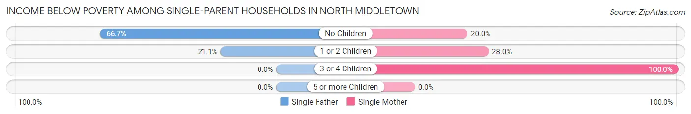 Income Below Poverty Among Single-Parent Households in North Middletown