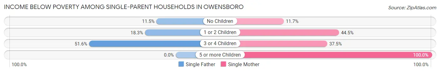 Income Below Poverty Among Single-Parent Households in Owensboro