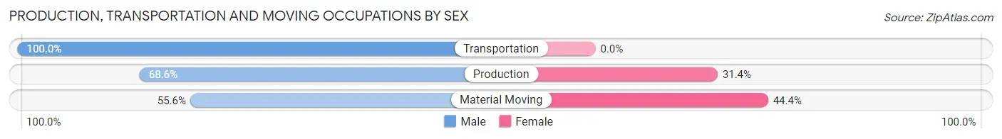 Production, Transportation and Moving Occupations by Sex in Parkway Village