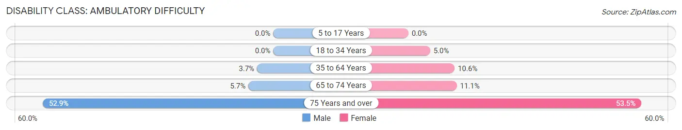 Disability in Pembroke: <span>Ambulatory Difficulty</span>