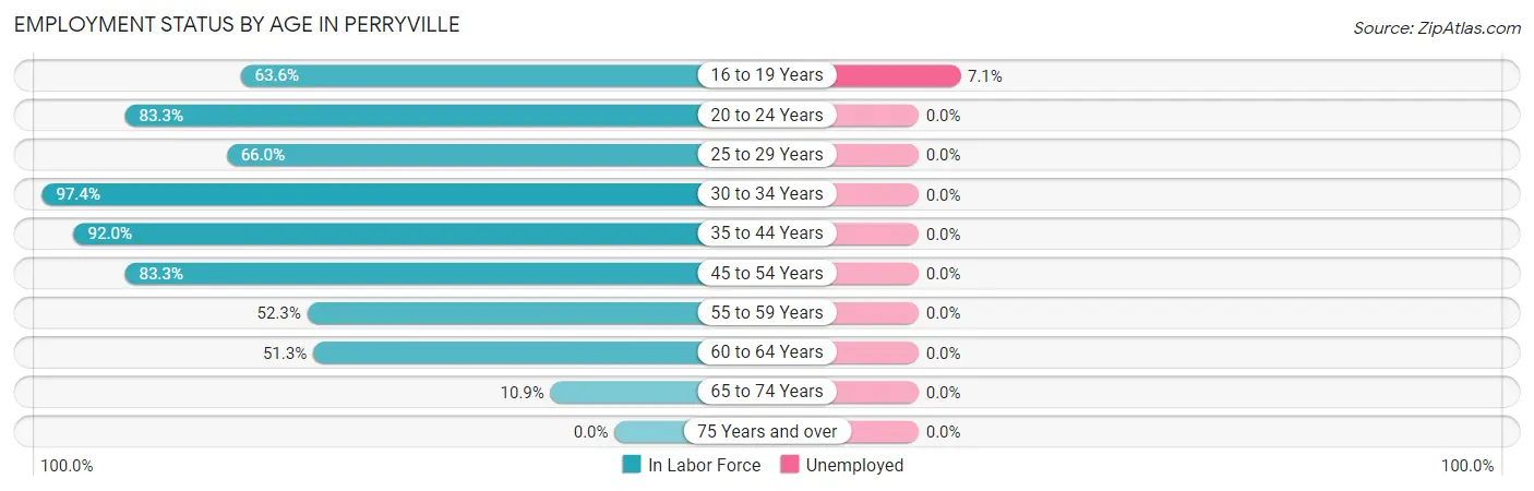 Employment Status by Age in Perryville