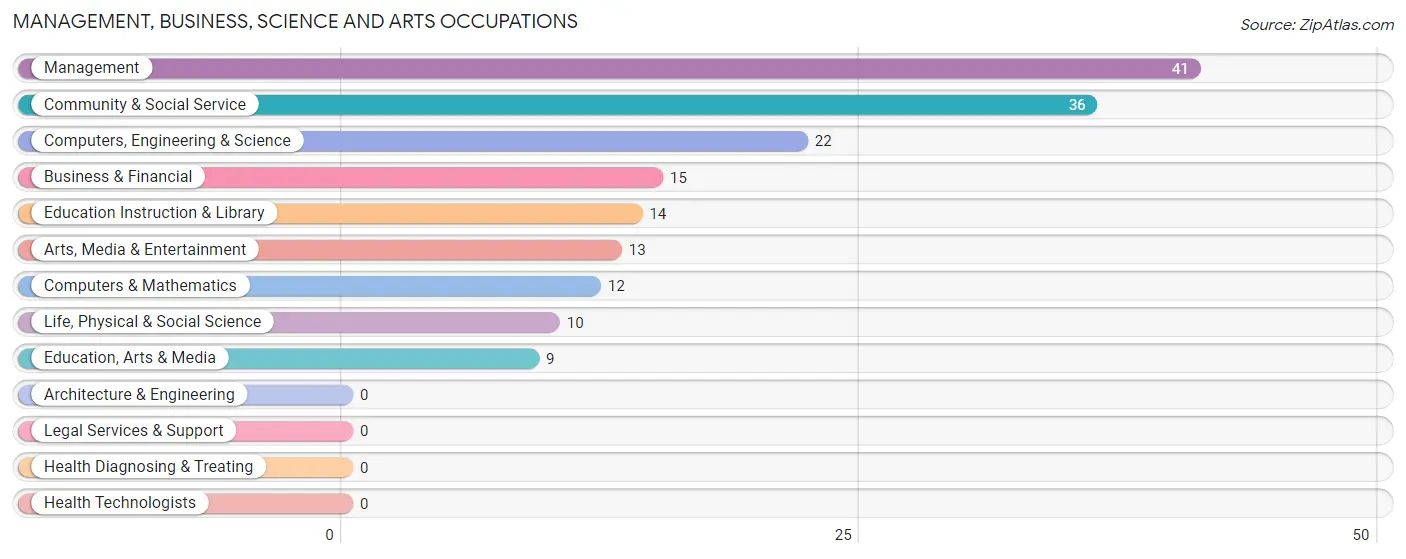Management, Business, Science and Arts Occupations in Petersburg