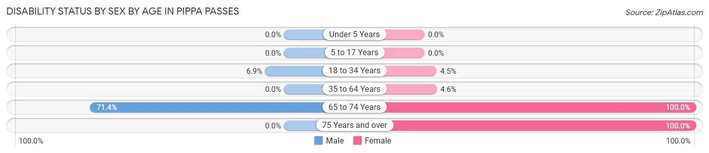 Disability Status by Sex by Age in Pippa Passes
