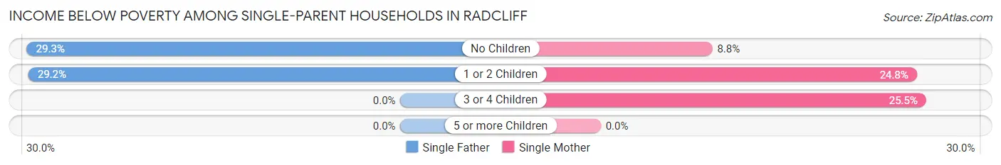Income Below Poverty Among Single-Parent Households in Radcliff