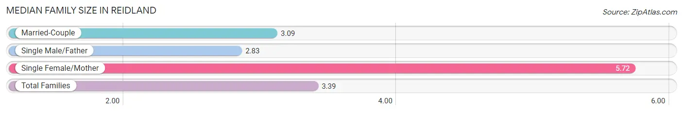 Median Family Size in Reidland
