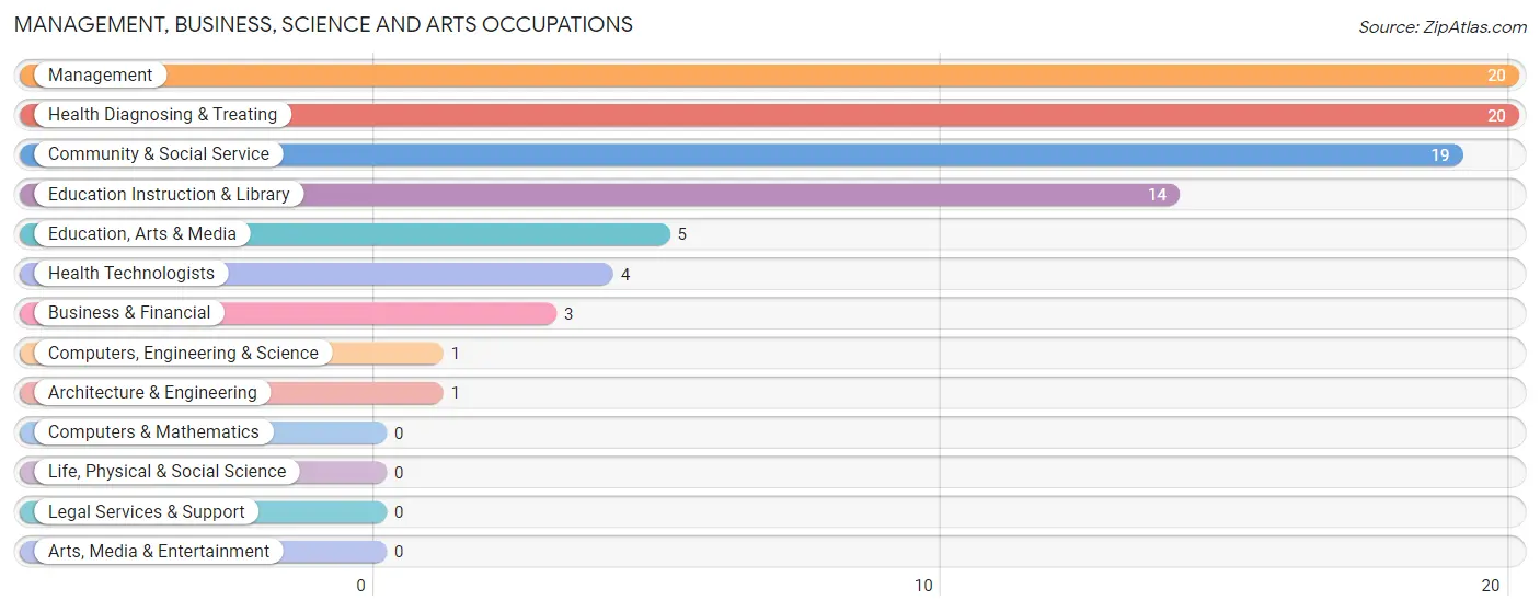 Management, Business, Science and Arts Occupations in Science Hill