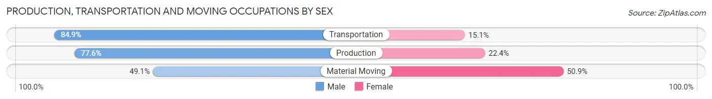 Production, Transportation and Moving Occupations by Sex in Shepherdsville