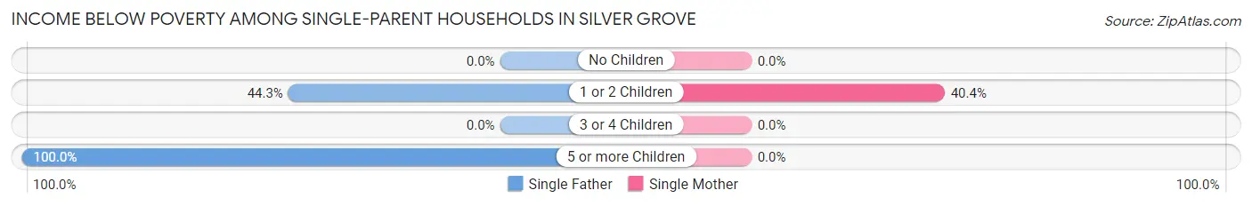 Income Below Poverty Among Single-Parent Households in Silver Grove