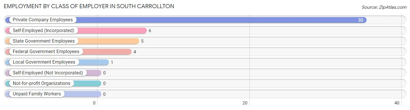 Employment by Class of Employer in South Carrollton