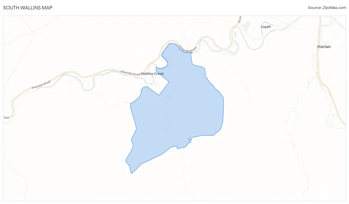 South Wallins Map