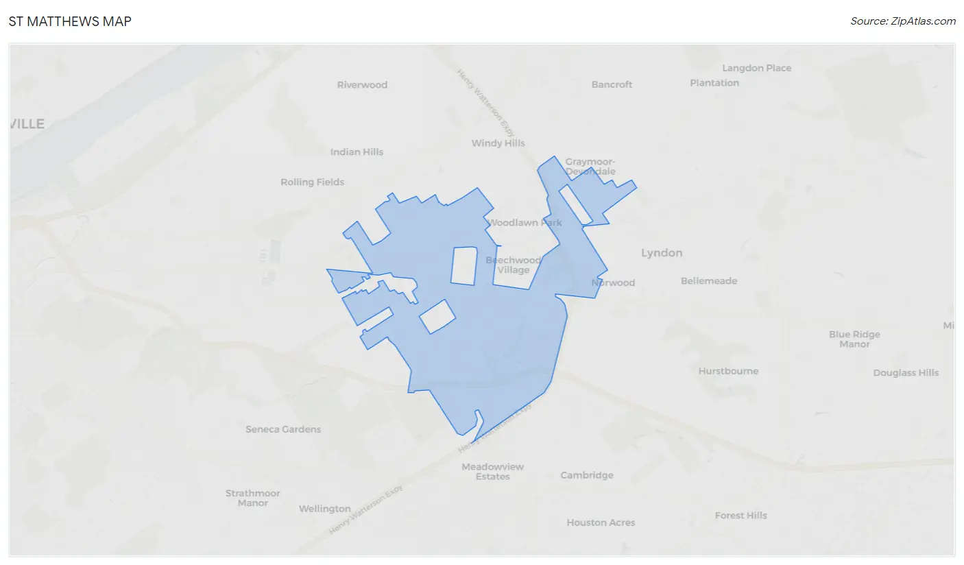 St Matthews Map