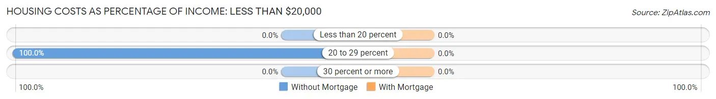 Housing Costs as Percentage of Income in Trenton: <span>Less than $20,000</span>