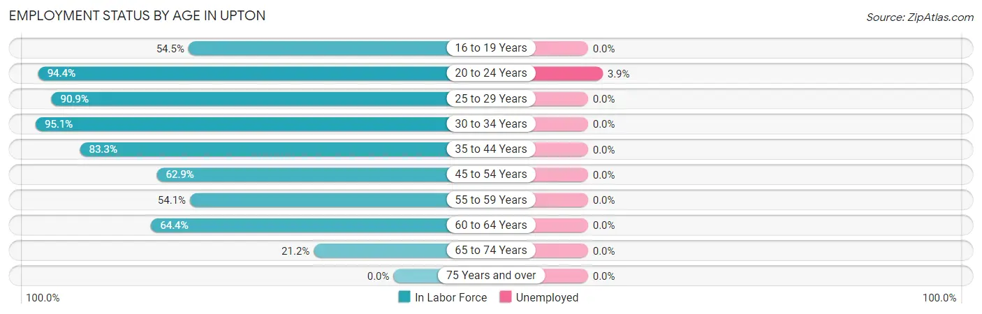 Employment Status by Age in Upton