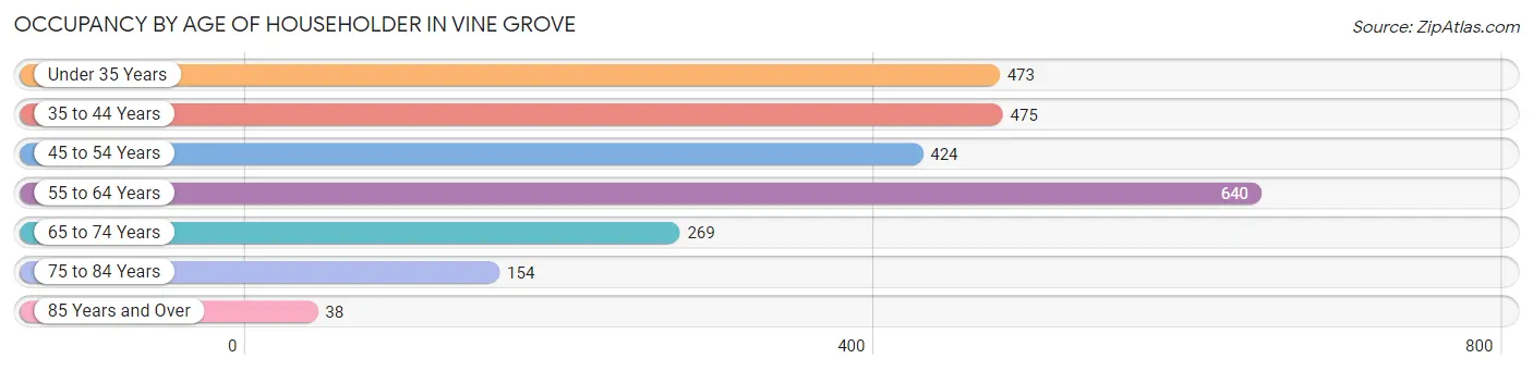 Occupancy by Age of Householder in Vine Grove