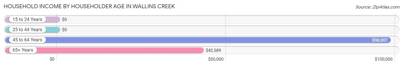 Household Income by Householder Age in Wallins Creek
