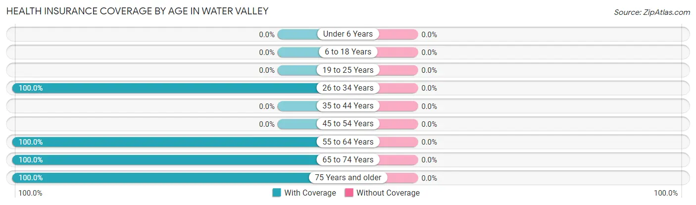 Health Insurance Coverage by Age in Water Valley