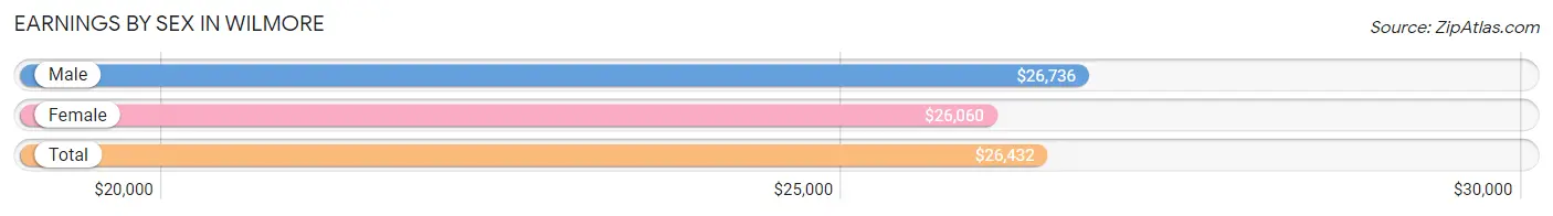 Earnings by Sex in Wilmore