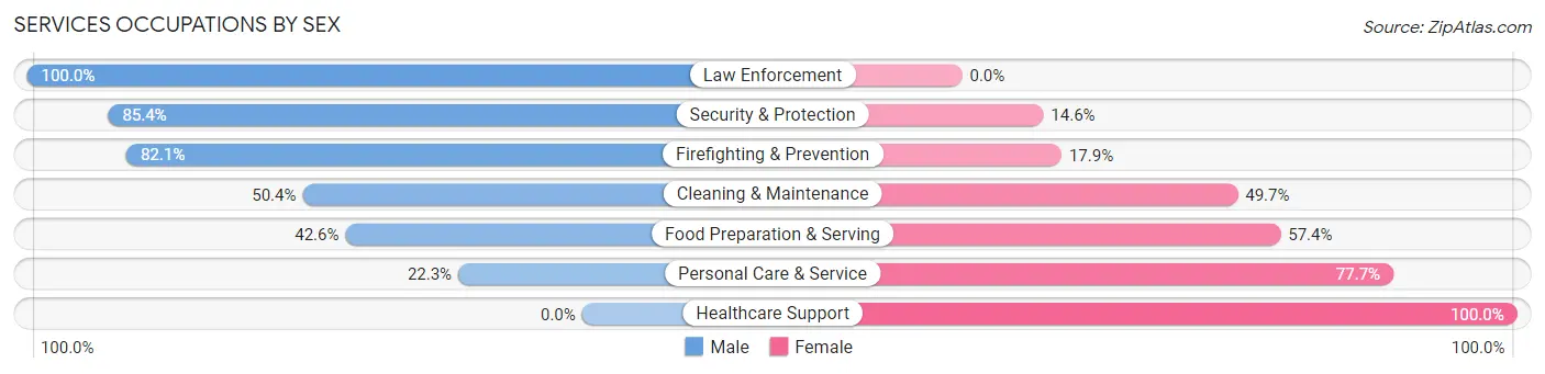 Services Occupations by Sex in Wilmore